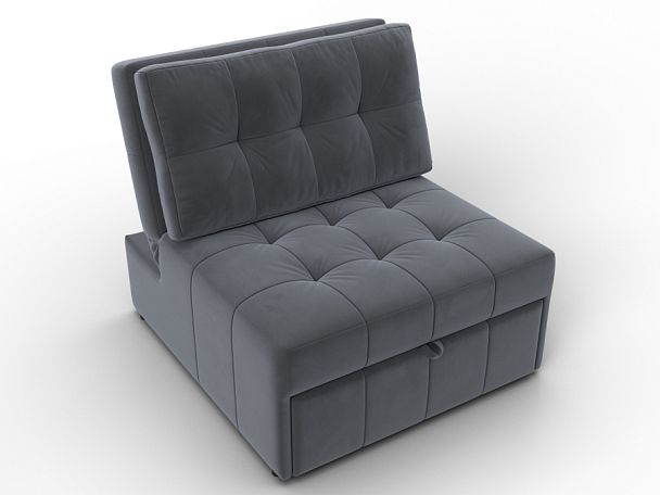 Кресло-кровать Лига-107 (80) Велюр серый - Вид 6