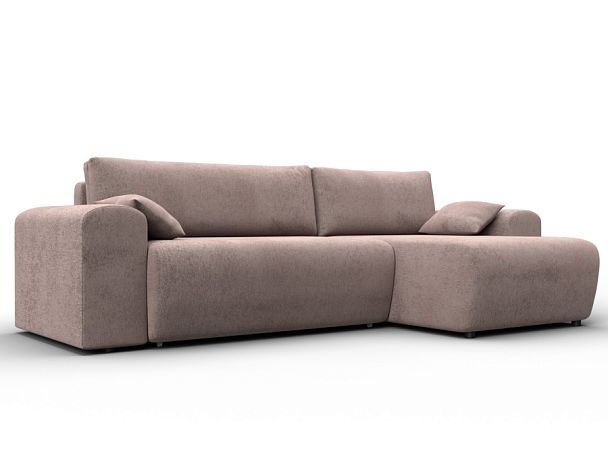 Диван угловой Лига-099 угол универсальный Велюр бежевый - Вид 1