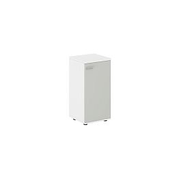 Шкаф низкий 400х400х825, 1 дв., з.ст HDF, правый / корпус: белый; фасады: серый бархат Сигма / Sigma - Фото предпросмотра