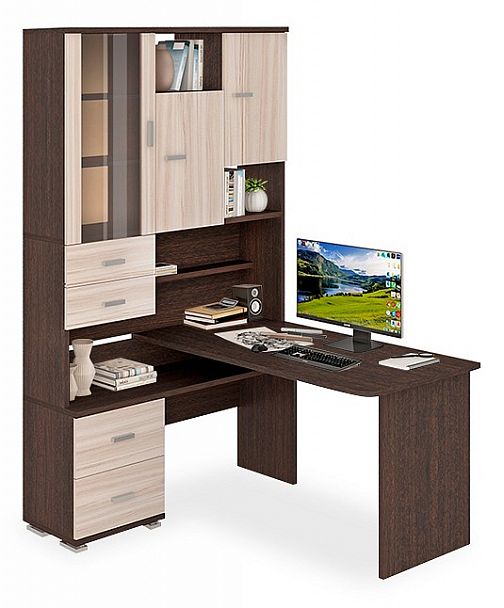 Стол компьютерный Домино СР-620/140 Венге/Карамель левый - Вид 1