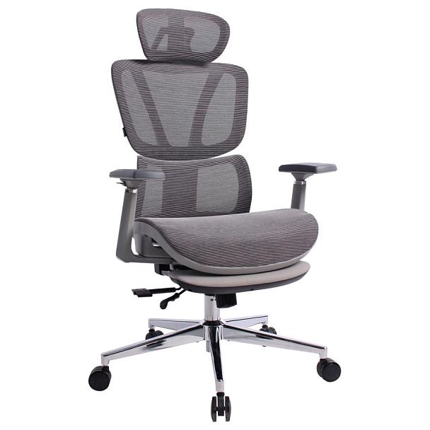 Кресло BRABIX PREMIUM "Evolution ER-700", подножка, слайдер, синхромеханизм, сетка, серое, 532948 - Вид 2