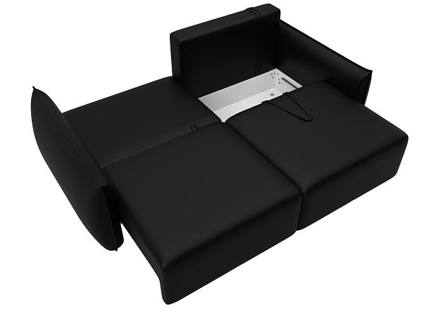 Диван прямой Лига-051 НПБ Экокожа черный - Вид 8