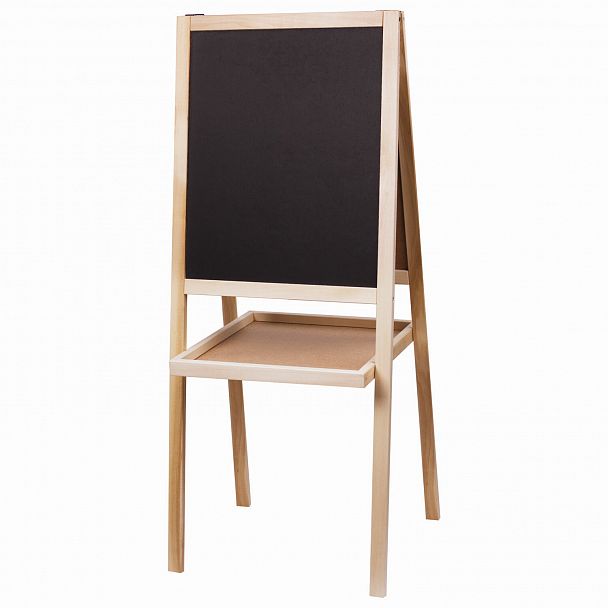 Доска-мольберт двусторонняя для мела и магнитно-маркерная 460х540 мм, черная/белая, РОССИЯ, ПИФАГОР, 236164 - Вид 4