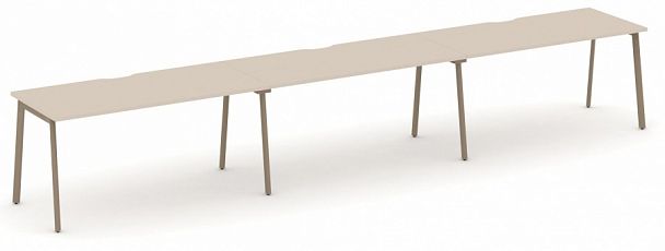 Рабочая станция на 3 места " ESTETICA" ES.RS-3.4-VP Капучино - Вид 1