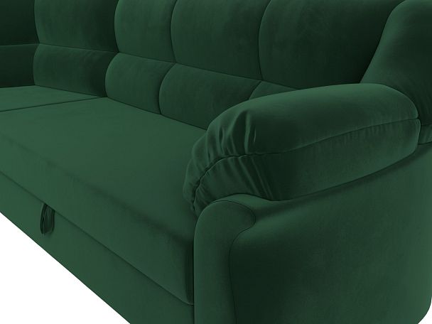 Диван угловой Карнелла левый (полностью велюр зеленый) - Вид 4