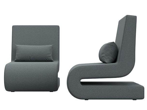 Кресло Волна (2 шт.) Рогожка серый - Вид 2