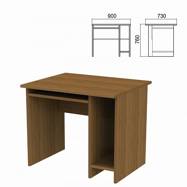 Стол компьютерный "Арго", 900х730х760 мм, орех - Вид 1