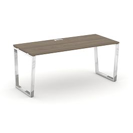 Style Project Direct Lux Стол письменный M-SN-6T2.SR-013.M Вяз Благородный/Нержавеющая Сталь/Хром 1380*700*750 - Фото предпросмотра