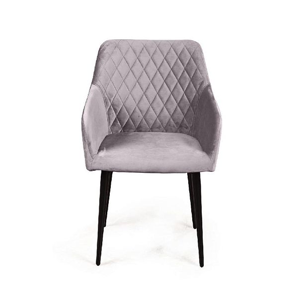 Стул с подлокотниками Robert, бархат светло-серый 26 - Вид 2