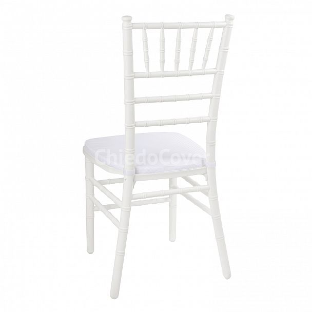Стул Кьявари белый, деревянный, с белой подушкой - Вид 3