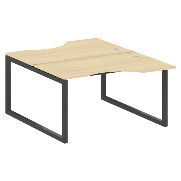 Metal System Quattro Р. ст. криволинейная на О-образном м/к 50БО.РАС-СА-2.2 Акация/Антрацит металл 1400*1835*750 - Вид 1