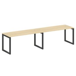 Metal System Quattro Р. ст. на 2 раб. места на О-образном м/к 50БО.СМ-2.4 Акация/Антрацит металл 3200*720*750 - Фото предпросмотра