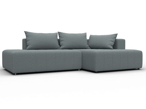 Диван угловой Лига-103 НПБ угол правый Рогожка серый - Вид 1