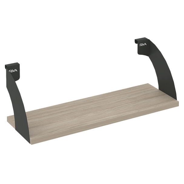 Навесные полки. Кронштейны+ЛДСП полка 600мм MAN-41-6 Дуб аттик/Антрацит металл 600*220*200 - Вид 1