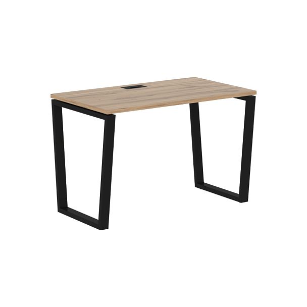 Стол прямой EVST 1167 Дуб Денвер светлый/Черный 1160х670х750 EDIS - Вид 1