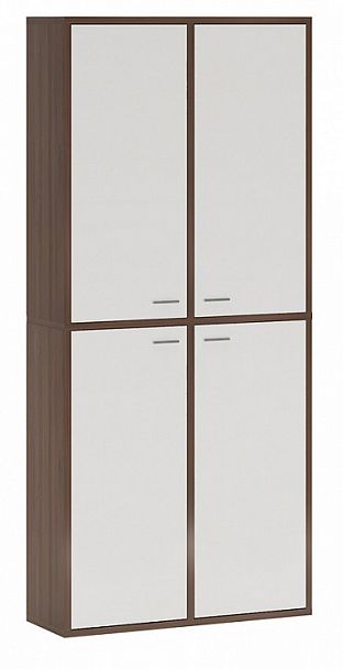 Шкаф книжный Домино СУ(ш2в2)+4ФГ Белый/Шамони - Вид 1