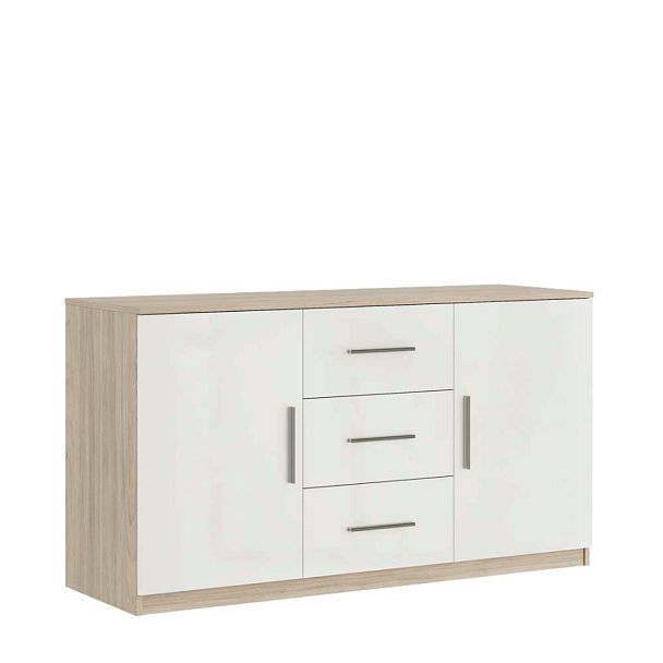 Креденция с ящиками, глянец Asti 135x45x74,2 вяз белый - Вид 1