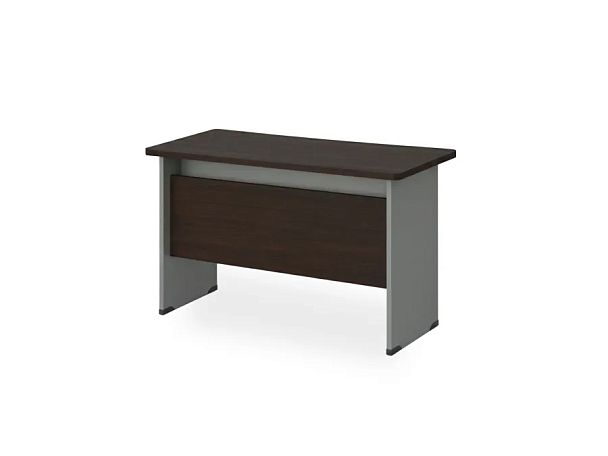 БЕРЛИН / BERLIN Стол прямой с вогнутой столешницей 650 мм 1800х650х740 Венге/Серый - Вид 1