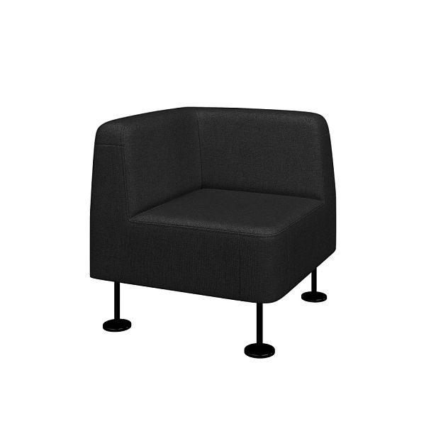 Модуль одноместный угловой Legato 70x70x73 чёрный - Вид 1