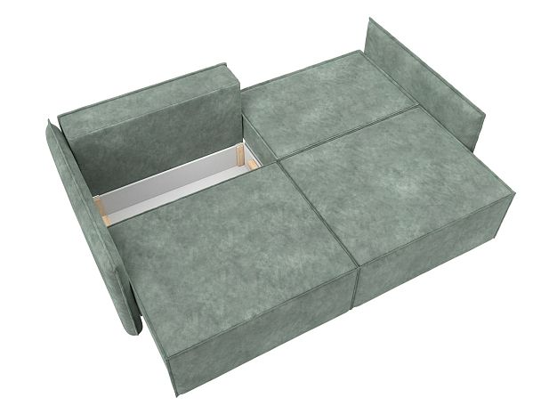 Диван прямой Либерти Велюр зеленый - Вид 9