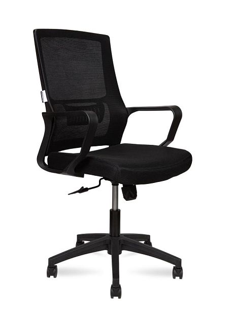 Кресло офисное / Max LB / черный пластик / черная сетка / черная ткань - Вид 2
