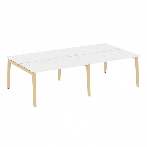 Рабочая станция "Onix wood" OW.D.RS-4.3.7 белый/дуб светлый - Вид 1