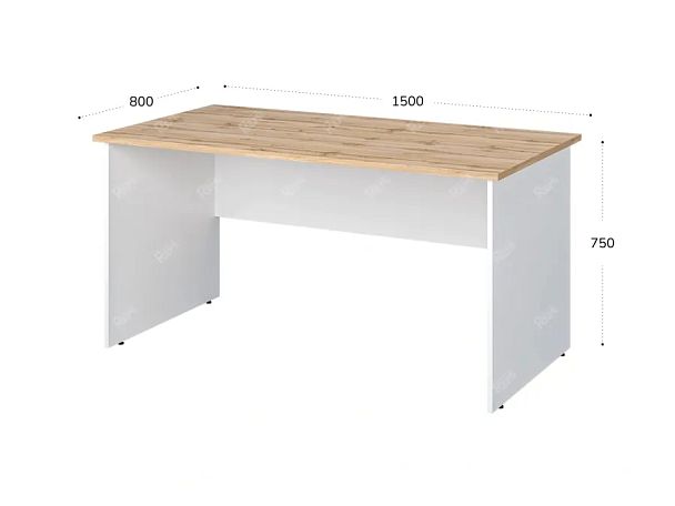 TANDEM RTD034-150-V Стол прямоугольный ун-й 1500х800х750 Вотан/Белый - Вид 2