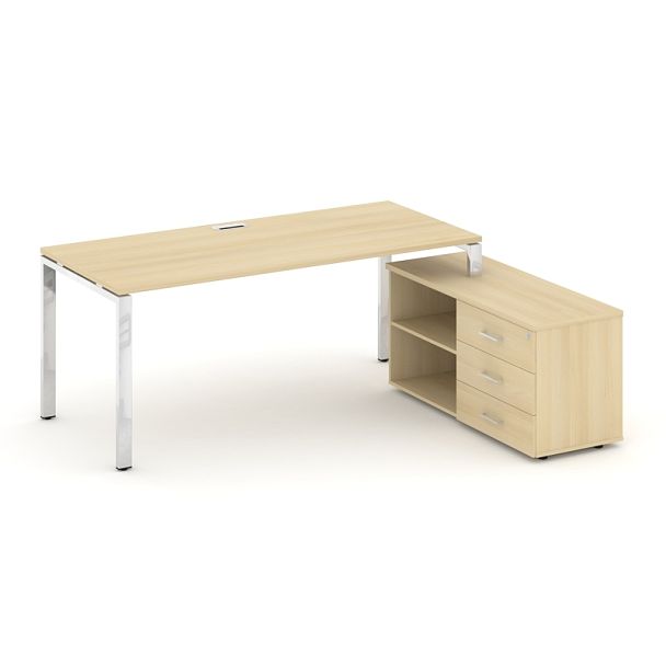 Style Project Direct Lux Стол письменный с греденцией правой M-SN-6P.SRG-014.M(R) Акация Лорка 1580*700*750 - Вид 1