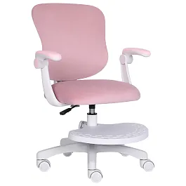 Кресло детское с подставкой для ног BRABIX "Sky MG-206", велюр, розовое, 533154 - Фото предпросмотра