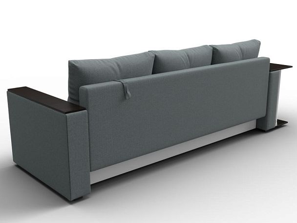 Диван прямой Атланта Лайт со столом слева Рогожка серый - Вид 5