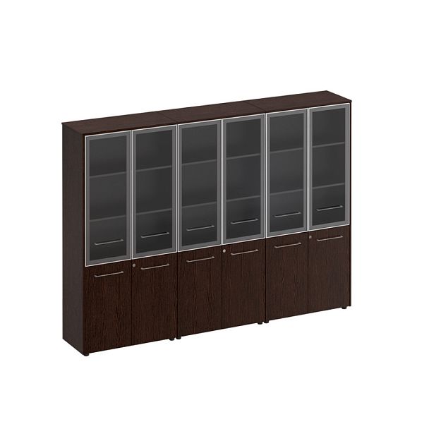 Шкаф комбинированный высокий (стекло + стекло + стекло) - Вид 1