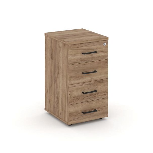 Стайл Проджект Тумба приставная SN.TPP-001 Дуб Табак/Черный Ручки 416*460*750 - Вид 1