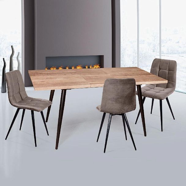 Стол раздвижной Stanley (120+40) дуб эндгрейн - Вид 4