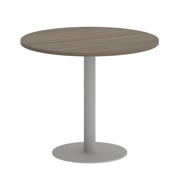 Home Office Стол круглый VR.SP-5-90.1 Вяз/Серый металл 900*900*750 - Вид 1