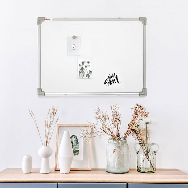 Доска магнитно-маркерная 45х60 см, металлическая рамка, STAFF ECO, 238136 - Вид 4