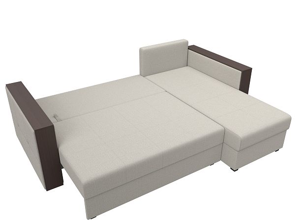 Диван угловой Валенсия Лайт правый угол Рогожка бежевый - Вид 8