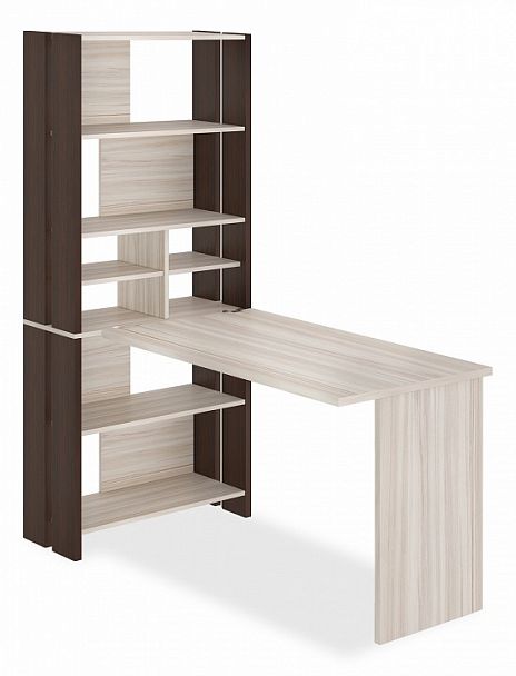 Стол компьютерный Домино Лайт СТЛ-ОВХ+С120Прям без тумбы Венге/Карамель - Вид 1