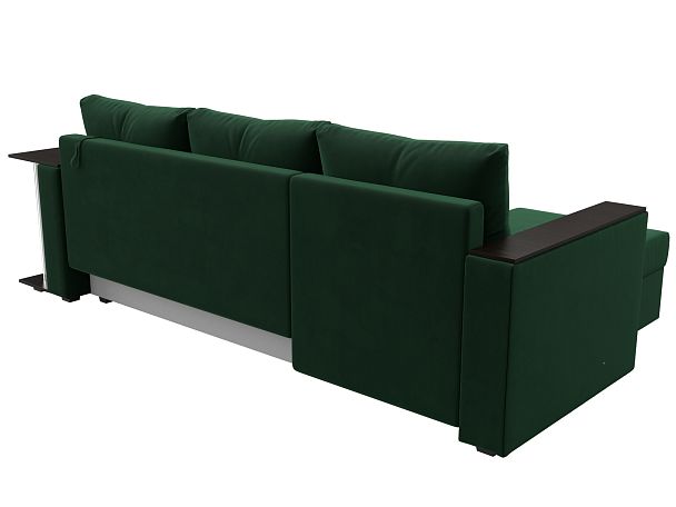 Угловой диван Атланта Лайт левый (полностью велюр зеленый) - Вид 5