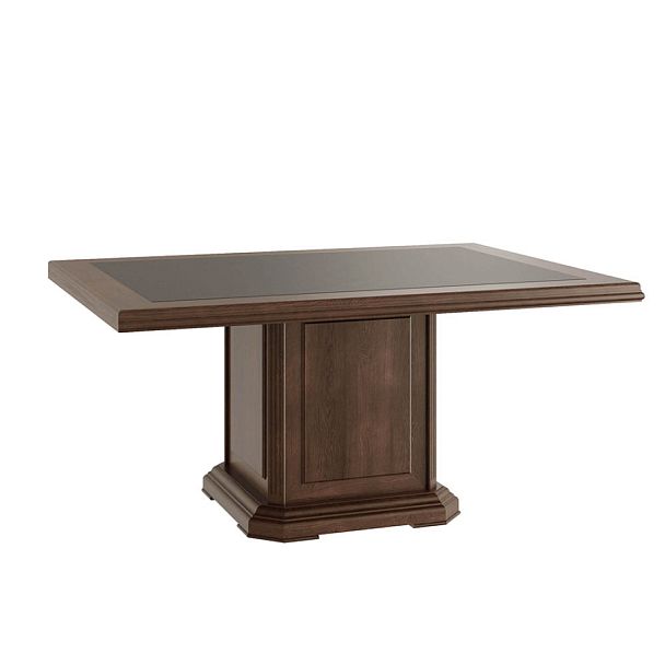 Элемент стола для переговоров центральный Ministry 165x120x76 дуб шоколад - Вид 1