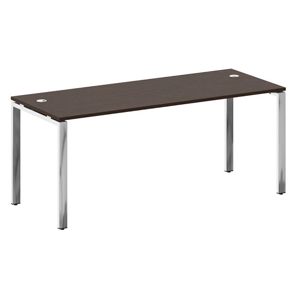 Metal System Direct Стол рабочий руководителя на П-обр. м/к БП.СРР-5.7 Венге/Нерж. сталь 1800*720*750 - Вид 1