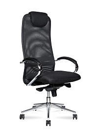 Кресло офисное / Терра / черная сетка/черная ткань - Фото предпросмотра