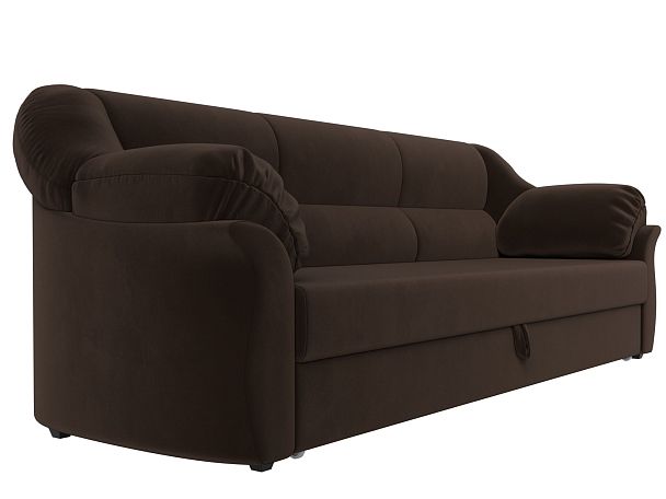 Диван прямой Карнелла (полностью микровельвет коричневый) - Вид 3