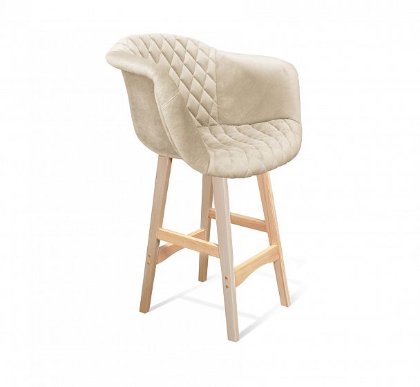 Стул полубарный Sheffilton SHT-ST31-C4/S65-1 кремовый/прозрачный лак - Вид 1