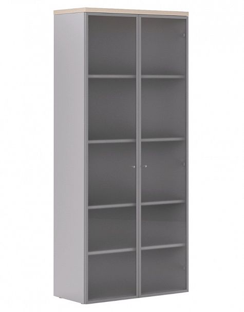 FLS332 Шкаф большие  алюминиевые двери 900х420х2069 "Flash" ТК-002926000244 дуб беленый - Вид 1