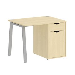 Home Office Стол письменный VR.SP-3-98.1.A Клён/Серый металл 980*720*750 - Фото предпросмотра