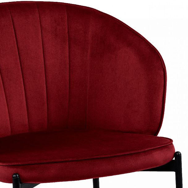 Стул кухонный Миэль бордовый велюр/черный - Вид 8