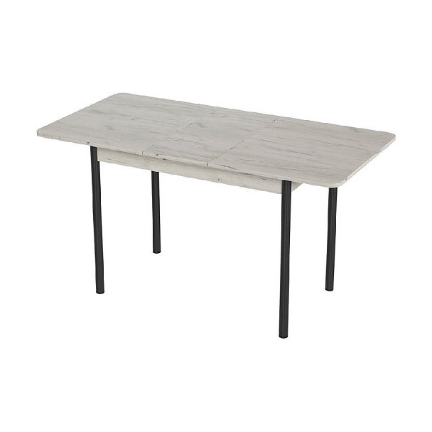 Стол Лион 2 ЛДСП (Подстолье прямое черное) НЕ ВЫБИРАТЬ Дуб крафт белый - Вид 2