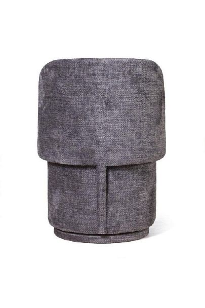 Пуф с кручением Bubble, микромех Rozy dark grey - Вид 5