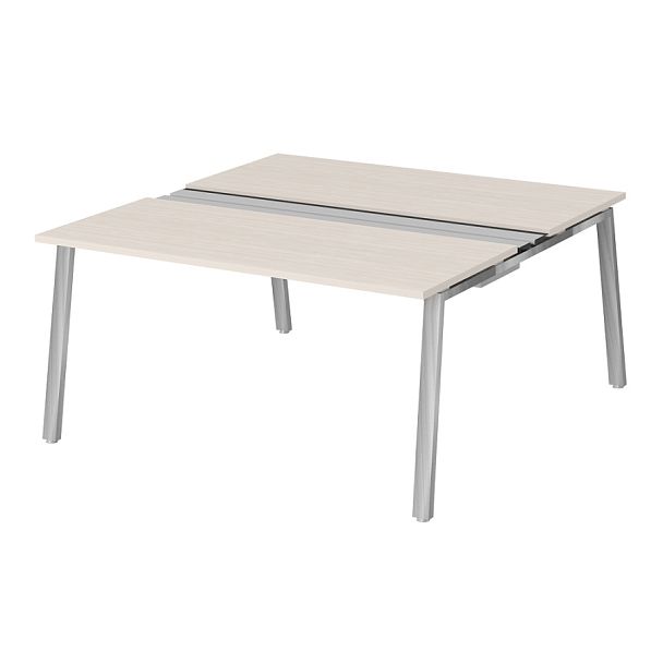 Рабочая станция на металлокаркасе с щетками "Столы для персонала"  ПК-ТНП-СР160Х160Н2/МКА/БЭ/КК-В2-1048 дуб альпийский - Вид 1