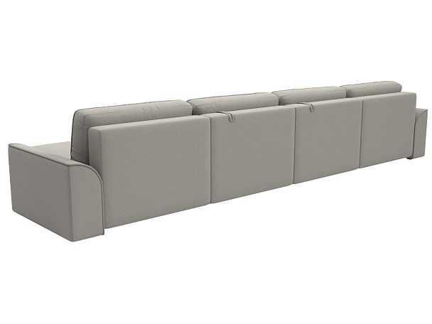 Диван п-образный Лига-048 НПБ лонг Рогожка бежевый - Вид 5